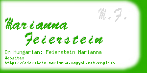 marianna feierstein business card